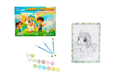 Картина по номерах Puz-22950 "Милий Єдиноріг " дерев'яна, формат А3 PuzzleOk купити