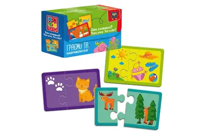 Пазли "Академія розвитку. Знайди пару. Пори року. Хто заховався" VT5003-04 VladiToys купити