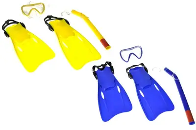 Набір для плавання 020706L-1 (маска, трубка, ласти) в кульку р.51x22 см YG Toys купити