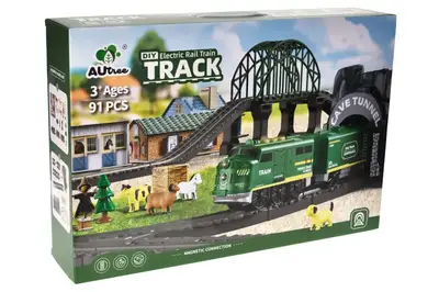Залізна дорога AU8663 на батарейках, в коробці р.52x11x35 см YG Toys купити