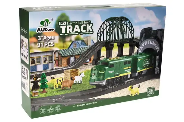 Залізна дорога AU8663 на батарейках, в коробці р.52x11x35 см YG Toys купити