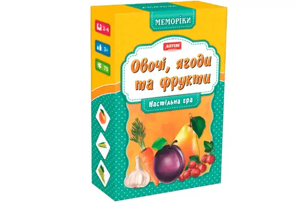 Розвиваюча гра "Овочі та фрукти" ARTOS купити