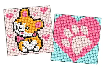 Набір з алмазною мозаїкою 9x9 см AMS1058 "Коргі" на самоклеючій основі Ideyka купити