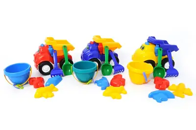 Машина "Смайл" №3 з відерком, лопаткою, грабельками і 3 пасочками 0145 Colorplast купити