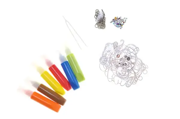 Набір для творчості з гліттером і кристалами в коробці 2041 (Н) р.24,5*4*19,5см купити недорого в Україні, фото 4