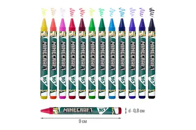 Набір воскових олівців YES 12 шт. "Minecraft" 590142 купити