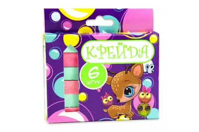 Крейда Квадрат шкільний - 6 штук різнокольорова 50113 STRATEG купити