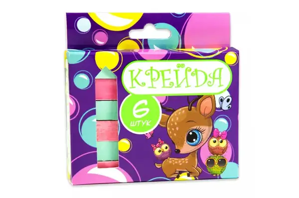 Крейда Квадрат шкільний - 6 штук різнокольорова 50113 STRATEG купити