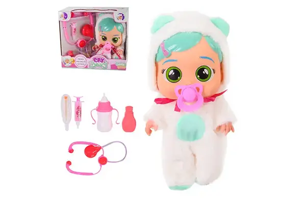 Пупс "CB" H336 стетоскоп, шприц, аксесуар, в коробці 27 *14*24 см, розмір іграшки - 27 см купити