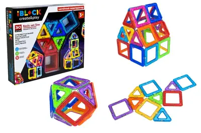 Конструктор магнітний PL-923-526 30 деталей, коробка 28x5x24,2 см IBLOCK купити