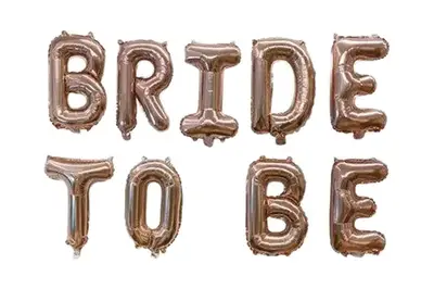 Надпис ""Bride to be"" рожеве золото 16' (40см) купити