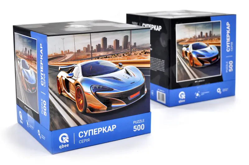 Пазли - 500 елм. Суперкар серія - "Суперкар №1" в кор. р. 15*15*15 см р. пазлів 48*48 см QB500-011 qbee купити