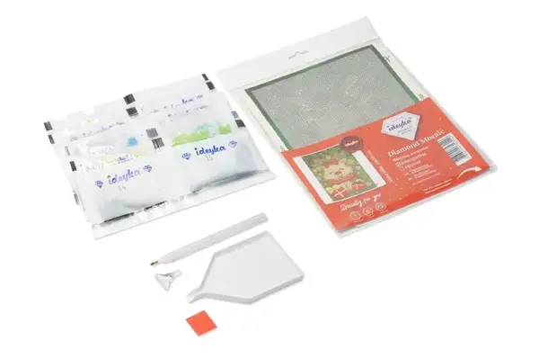 Набір з алмазною мозаїкою б/п «Закохані ведмедики» AMM1012/AMM1034 МІНІ з AB стразами 15х20см IDEYKA купити недорого в Україні, фото 2