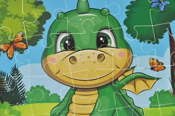 Пазли фомові - 25 елм. - QB100-002 "Динозаврик" qbee купити недорого в Україні, фото 3