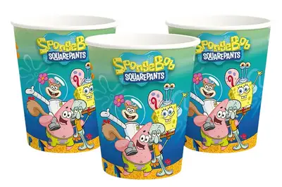 Паперові одноразові стакани Sponge Bob "Губка Боб і друзі" кольорові, 250 ml ТМ "funmi" (6 шт) купити