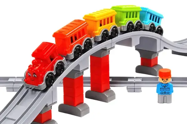 Конструктор блочний 1300 “Залізниця” 59 дет. в коробці ТЕХНОК купити недорого в Україні, фото 5