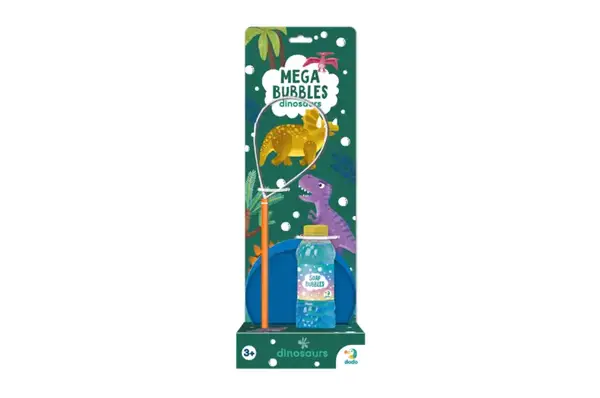 Бульбашки мильні «Mega Bubbles з тарілкою Динозаври» 500122 Об’єм 450 мл купити