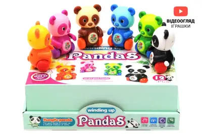 Іграшка заводна 6626 "Панда" в дисплеї 12 шт. р.28x20x8,5 см YG Toys купити