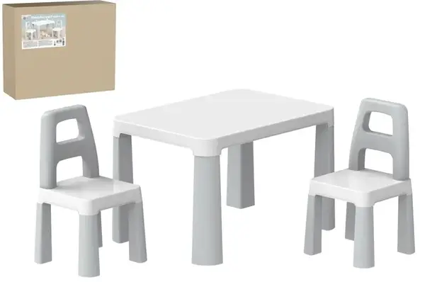 Стіл дитячий з двома стільцями 0150 сірий ТЕХНОК купити
