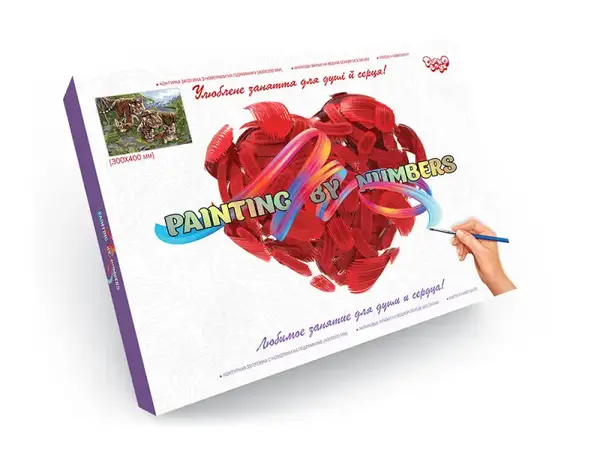 Набір для розпису по номерах 30x40 см KpN-03-01,02,03,04...10 "PAINTING BY NUMBERS" в коробці DANKO купити недорого в Україні, фото 11