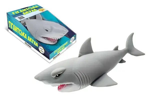 Стретч-іграшка у вигляді тварини 66/CN21-1 – ГІГАНТСЬКА АКУЛА (біла) купити
