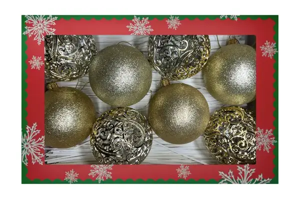 Набір новорічних іграшок Новорічна коробка №1 30x20x8 см купити