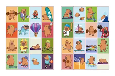 Розмальовка зі стікерами CB23 "Капібара і спорт" Ideyka купити