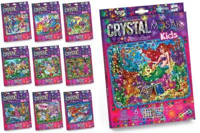 Набір для творчості CRMk-01-01,02,03,04...10 "CRYSTAL MOSAIC KIDS" DANKO купити