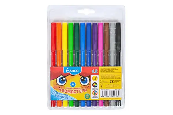 Фломастери MARCO 1690 12 кольорів купити