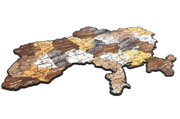 Пазл Puz A3-01210 "Мапа України" дерев'яний, фігурний PuzzleOK купити недорого в Україні, фото 3