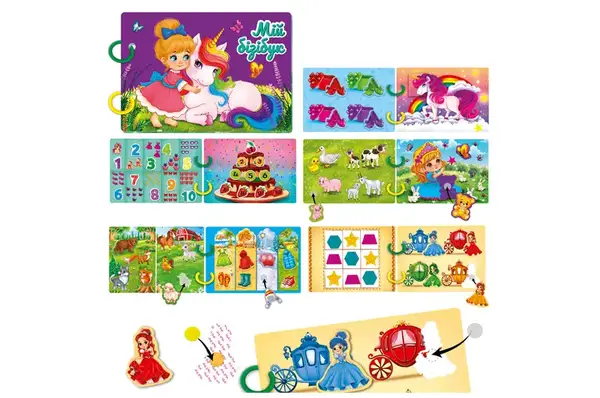 Розвиваюча гра VT1310-09 "Бізі бук. Для дівчат" з липучками VladiToys купити недорого в Україні, фото 3