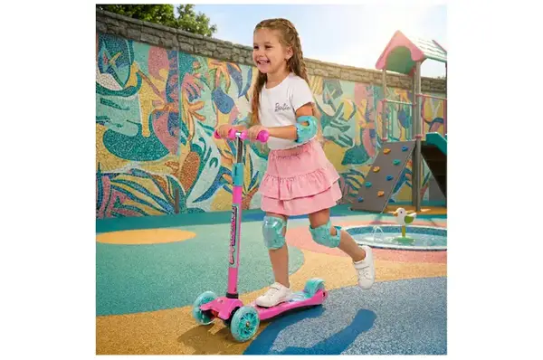 Самокат дитячий 4-х колісний BH2616 Barbie MAXI, колеса PU світяться купити недорого в Україні, фото 5