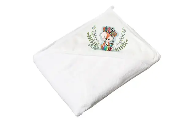 Рушник для купання з капюшоном "Дикий Захід: Лисеня" р.80x80, 100%бавовна (білий) DZ-008 80X80-103- LISEK TEGA купити