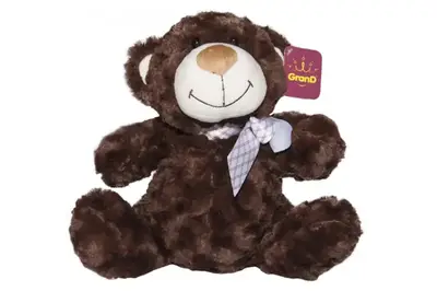 M'яка іграшка GRAND - Ведмідь коричневий, з бантом, 33 см. купити