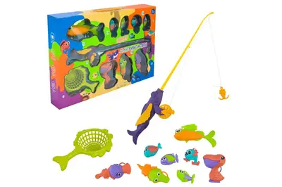 Рибалка PL-725-40 вудка, 8 рибок, сачок, коробка р.41x6x27 см купити