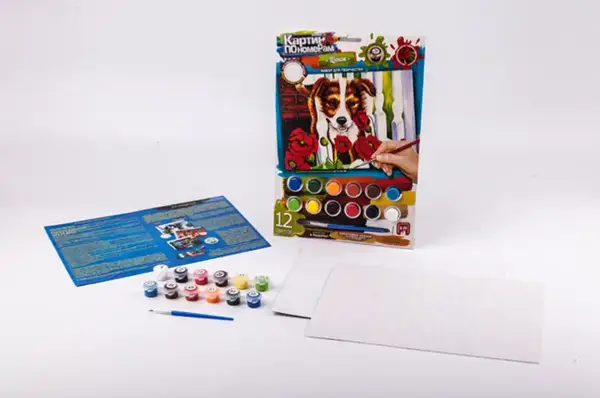 Набір для творчості KN-03-01,02,03,...10 "Картина по номерам" міні DANKO купити недорого в Україні, фото 11