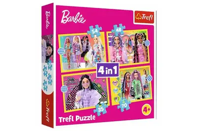 Пазли - 4в1 - 34626 "Веселий світ Барбі", Trefl купити