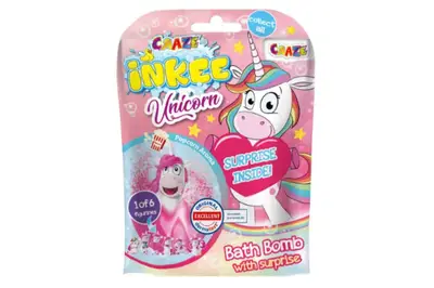 Ароматна бомбочка для ванни з іграшкою Inkee - МИЛІ ЄДИНОРІЖКИ (у диспл., в асорт.) 18378 INKEE купити