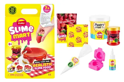 Набір зі слаймами 15901A "Полуничний чизкейк" серії "Shopping Bag" Slime Mart купити