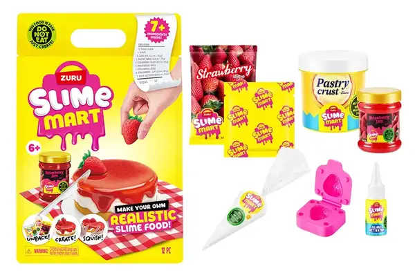 Набір зі слаймами 15901A "Полуничний чизкейк" серії "Shopping Bag" Slime Mart купити