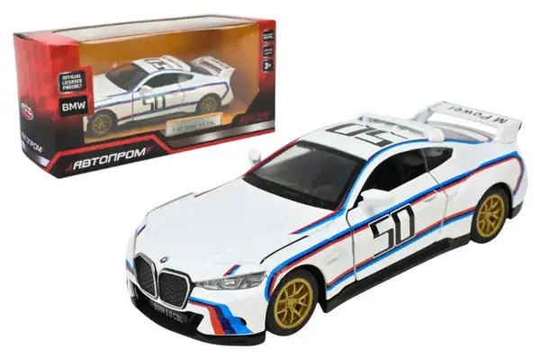 Машина металева "АВТОПРОМ" 4389 1:42 BMW 3.0CSL, батарейка, світло, звук, відкр.двері, короб. 14,5*6,5*7 см купити
