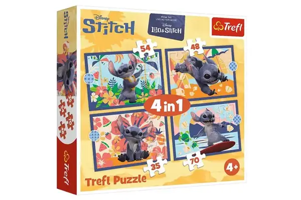 Пазли - 4в1 - 34666 "Ліло і Стіч. Відпустка на Гаваях" Trefl купити