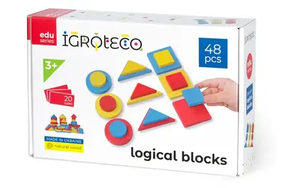 Дерев'яна розвиваюча гра "Логічні блоки Дьєнеша" 48 дет. IGROTECO купити
