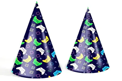 Ковпачок паперовий Твоя Забава "Геймер" синій 10шт купити