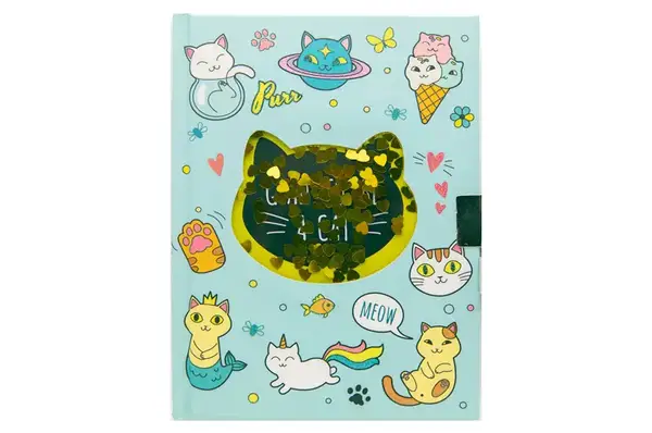 Блокнот на замочку з ручкою Котики W361961-A 19x20x25см, 70g, 56 л купити