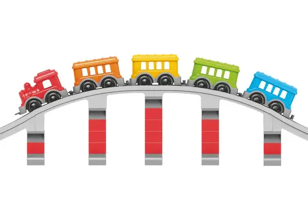 Конструктор блочний 1300 “Залізниця” 59 дет. в коробці ТЕХНОК купити недорого в Україні, фото 3