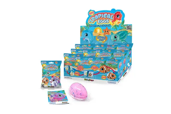 Зростаюча іграшка в яйці «Tropical Eggs» - МЕШКАНЦІ ТРОПІЧНИХ МОРІВ 77/CN-2020 (в асорт., в диспл.) #Sbabam купити