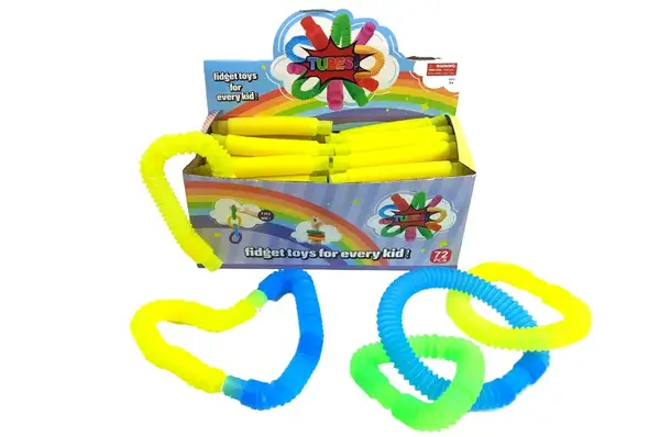 Іграшка антистрес "Pop tube Fluoric" світиться, 72шт в коробці LK-72MY р.2,9см купити