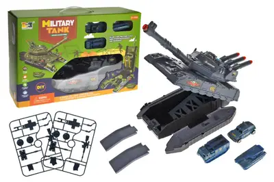 Танк, HS8010A/B, на батарейках, 3 машини випадково в комплекті, в коробці р. 40,3*26*14,7см купити