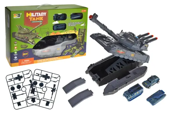 Танк, HS8010A/B, на батарейках, 3 машини випадково в комплекті, в коробці р. 40,3*26*14,7см купити